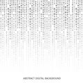 Binary code black and white background with digits Royalty Free Stock Photo