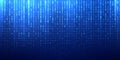 Binary matrix code blue abstract background Royalty Free Stock Photo
