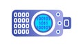 Binary Code Camera Interface Icon, vector design Generative AI Royalty Free Stock Photo