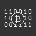 Binary code chalk icon Royalty Free Stock Photo