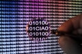 Binary code screen Royalty Free Stock Photo