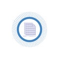 Binary, code, coding, data, document Glyph Icon. Vector isolated illustration Royalty Free Stock Photo