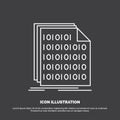 Binary, code, coding, data, document Icon. Line vector symbol for UI and UX, website or mobile application Royalty Free Stock Photo