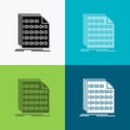 Binary, code, coding, data, document Icon Over Various Background. glyph style design, designed for web and app. Eps 10 vector Royalty Free Stock Photo
