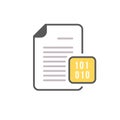 Binary code coding document file internet page web icon Royalty Free Stock Photo