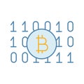 Binary code color icon Royalty Free Stock Photo