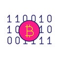 Binary code color icon Royalty Free Stock Photo