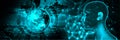 Binary Code computer Background, polygon data security or protection Abstract technology background. Java, coding. Royalty Free Stock Photo