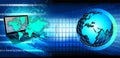 Binary Code computer global Background, Abstract technology background. Java, coding. Royalty Free Stock Photo