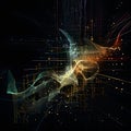 Binary code concept, Algorithmic Trading Visualization.
