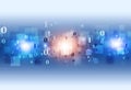 Binary Code Concept Blue ackground Royalty Free Stock Photo