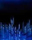 Binary code data flowing on display Royalty Free Stock Photo