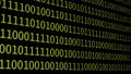 Binary Code Data Stream on Digital Screen