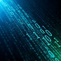 Binary Code Data Stream Flowing Matrix Royalty Free Stock Photo