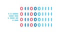 Binary Code Data Stream, programming, technology, digital information, vector design Generative AI Royalty Free Stock Photo
