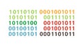 Binary Code Data Stream on Screen, vector design Generative AI Royalty Free Stock Photo