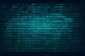 Binary Code Digital Art Background, ideal for tech, cybersecurity, programming themes. Royalty Free Stock Photo