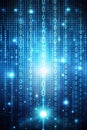 Binary Code Digital Background with Glowing Numbers and Dots Royalty Free Stock Photo