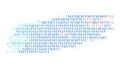 Binary Code Digital Data Stream Abstract Tech Pattern Light Blue, vector design Generative AI Royalty Free Stock Photo