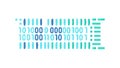 Binary Code Digital Data Stream Display, vector design Generative AI Royalty Free Stock Photo