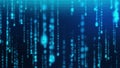 Binary code digital information technology background seamless loop computer generates graphics Royalty Free Stock Photo