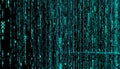 Binary code digital rain effect, technology background and data stream flow Generative AI Royalty Free Stock Photo