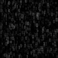Binary code digital technology background. Computer data by 0 and 1. Algorithm Binary Data Code, Decryption and Encoding. Vector Royalty Free Stock Photo