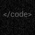 Binary code digital technology background. Computer data by 0 and 1. Algorithm Binary Data Code, Decryption and Encoding. Vector Royalty Free Stock Photo