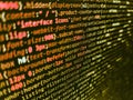 Binary code digital technology background. Programmer Typing New Lines of HTML Code. Big data storage and cloud computing Royalty Free Stock Photo