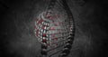 Binary code and DNA strand, scientific data processing image