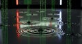 Binary Code Droplets Creating Ripples on Water Surface, Digital Data Flow Royalty Free Stock Photo
