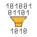 binary code filtration icon color illustration Royalty Free Stock Photo
