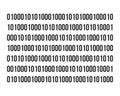 Binary code flat monochrome isolated vector object Royalty Free Stock Photo