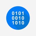 Binary code flat vector icon. Coding concept icon.