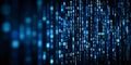 Binary code flowing displaying digital data information matrix Royalty Free Stock Photo