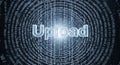 Digital Data Upload Through A Tunnel of Binary Code Royalty Free Stock Photo