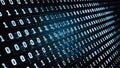 Binary code in the future digital abstract background