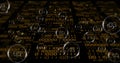 Binary code and 6G text image over digital matrix background