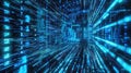 Binary codes with glowing blue digits. Technology and data concept. AIG53F. Royalty Free Stock Photo