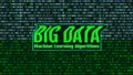 Binary code, green digits on the computer screen. BIG DATA Machine Learning Algorithms. Analysis of Information Royalty Free Stock Photo