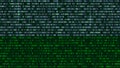 Binary code, green digits on the computer screen. Figures with t Royalty Free Stock Photo