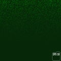 Binary code green neon glow matrix. Volume effect. Vector Royalty Free Stock Photo