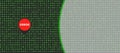 Binary code, green numbers, dark screen. Matrix on the background. Binary programming code. Green numbers, zero and one Royalty Free Stock Photo