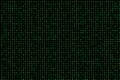 Binary code grid from bright green digits on black background, matrix style background Royalty Free Stock Photo