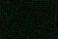 Binary code grid from bright green digits on black background, matrix style background Royalty Free Stock Photo