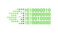 Binary Code Grid with Digital Arrow for Data Flow, vector design Generative AI Royalty Free Stock Photo