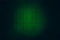 Binary code hacker green background, Coding or Hacker. Royalty Free Stock Photo