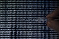 Binary code screen Royalty Free Stock Photo