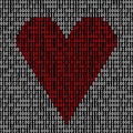 Binary code heart