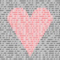 Binary code heart